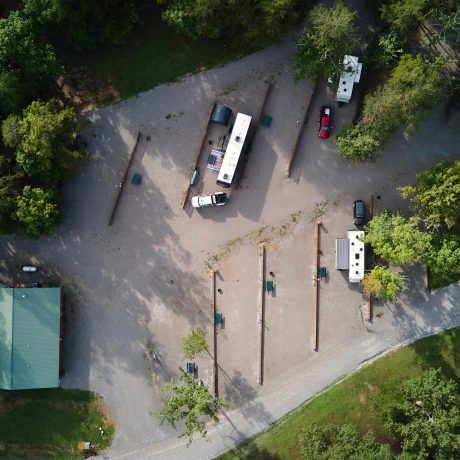 aerial view of campground